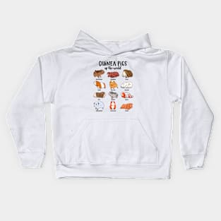 Guinea pigs of the world - Various kawaii guinea pigs Kids Hoodie